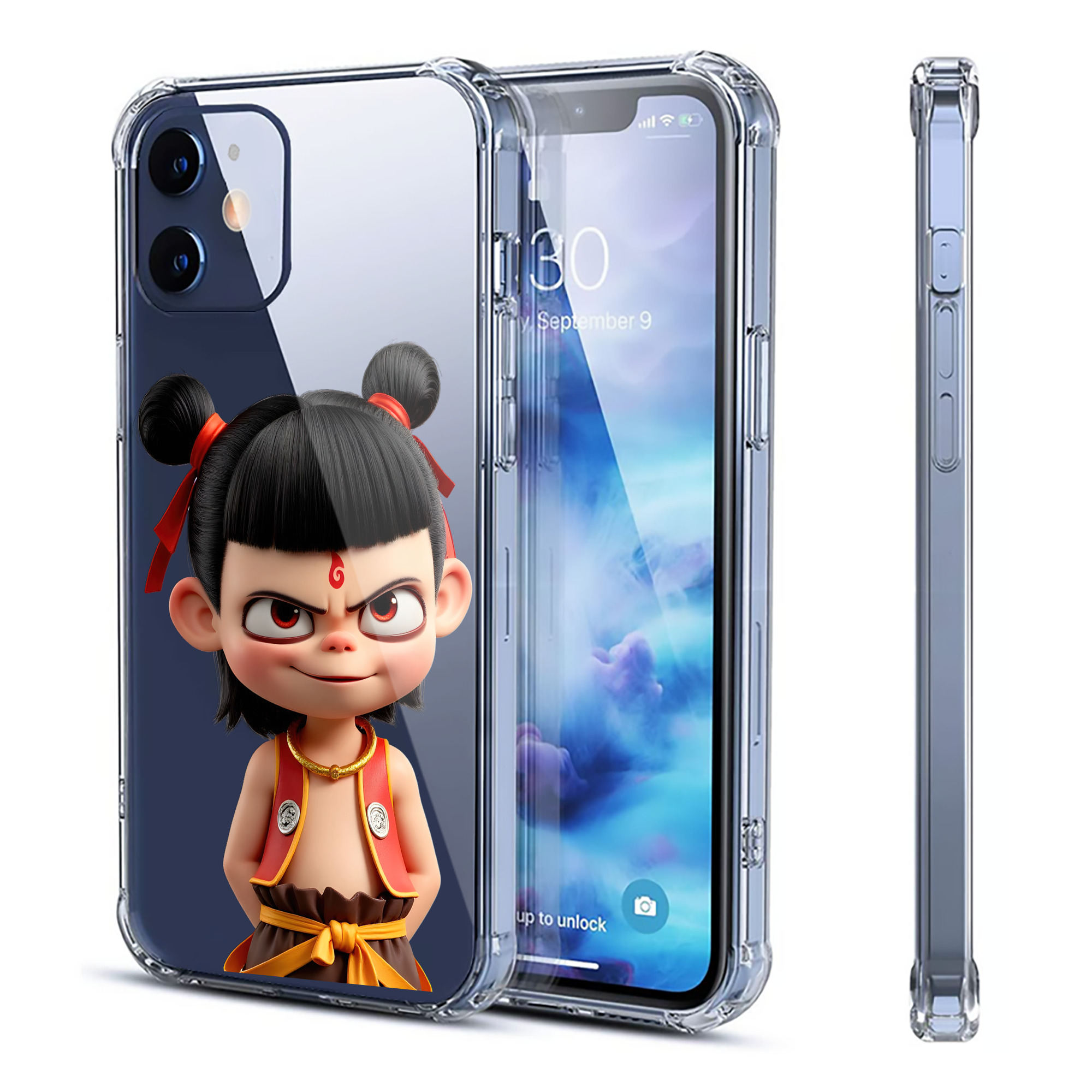 （画像用） Ne Zha 2 ナタ 魔童の大暴れ 【iPhone 12シリーズ対応】透明スマホケース（クリアソフトケース）